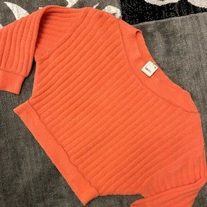 NWT! Free People coral sweater. Size S. Paid $108.